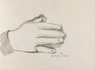 Bleistiftzeichnung ohne Titel (Rechte Hand)