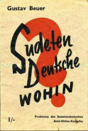 Exilschrift über die Widerstandsbewegung im Sudetengebiet