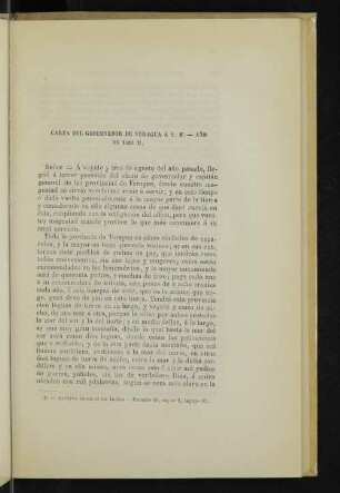 Carta del gobernador de Veragua á S. M. - Año de 1620 (1).
