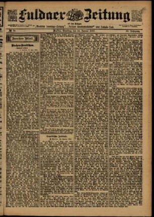 Zweite Ausgabe vom Samstag, den 24. Januar 1903.