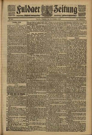 Ausgabe vom Dienstag, den 12. Oktober 1909.