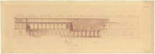 Döllgast, Hans; München; Alte Pinakothek, Wiederaufbau - Südseite Eingang (Teil - Grundriss; Ansicht)