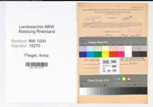Entnazifizierung Anna Fliegel, geb. 17.04.1891 ()