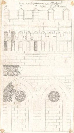 Zocher, Ernst; Palermo (Sizilien); Dom - Hauptgesims an der Seitenfassade (Detail)