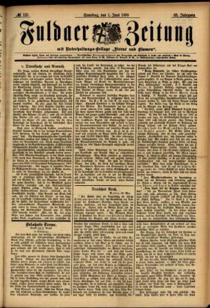 Ausgabe vom Samstag, den 01. Juni 1895.