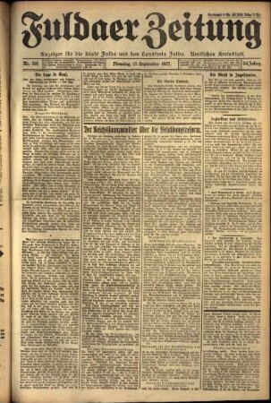 Ausgabe vom Dienstag, den 13. September 1927.