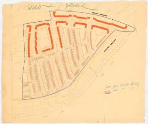 Teil-Bebauungsplan einer Gehag-Siedlung, Berlin-Zehlendorf (Nähe Onkel-Tom-Siedlung): Lageplan