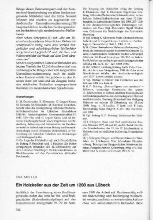 Ein Holzkeller aus der Zeit um 1200 aus Lübeck