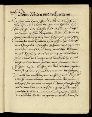 Vom Welden und wilprettenn