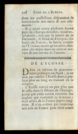 De L'Ecosse.