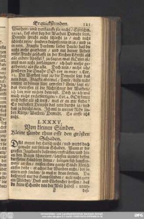 LXXXV. Von kleinen Sünden. Kleine Hunde thun offt den grösten Schaden.