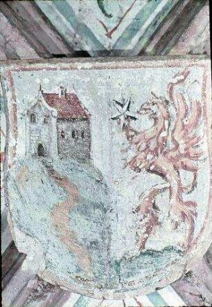 Schlußstein mit dem Wappen des Stifters Hans Taurnhauser
