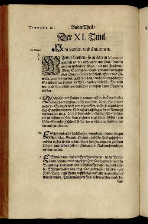 Der XI. Titul. - Der XX. Titul.