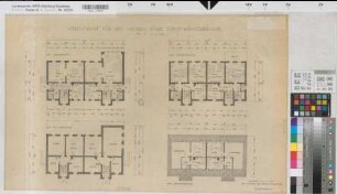 Arnsberg, Regierungshauptgebäude, Dienstvilla, Kellergeschoss, Erdgeschoss, 1. Obergeschoss, Dachgeschoss, Grundriss, Entwurfsplan