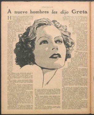 A nueve hombres les dijo Greta Garbo: ¡Te amo! : En seis años eclipsó a los nueve