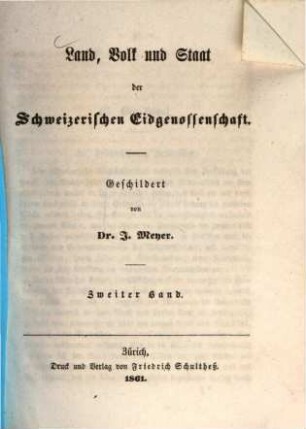 Land, Volk und Staat der schweizerischen Eidgenossenschaft, 2