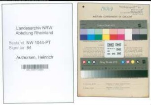 Entnazifizierung Heinrich Authorsen , geb. 24.02.1899 (Posthalter)