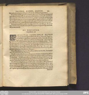 De Podagra. Consilium 38.