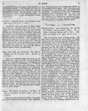 Bildergeographie. Eine Darstellung aller Länder und Völker. Zweyter Band. Afrika. Mit 20 (meist colorirten) Kupfern und 1. Karte. Leipzig, bey Fleischer d. J., 1810. 332 S. gr. 8.