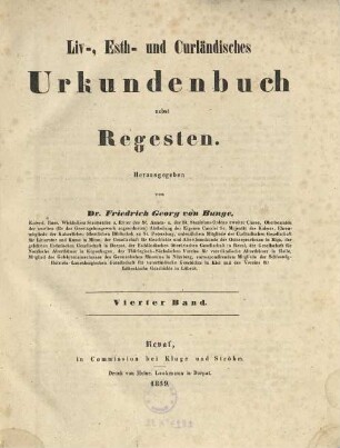 Liv-, est- und kurländisches Urkundenbuch : nebst Regesten, [1. Abteilung]. 1394-1413