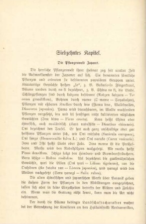 Siebzehntes Kapitel. Die Pflanzenwelt Japans