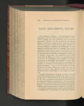 Faits, Documents, Revues.