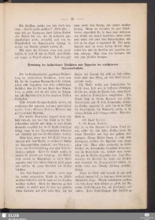 Benutzung der beschriebenen Maschinen und Appretur der verschiedenen Baumwollenstoffe
