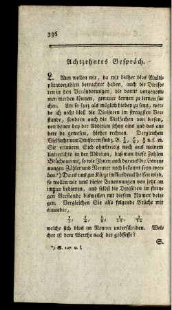 Achtzehntes Gespräch.