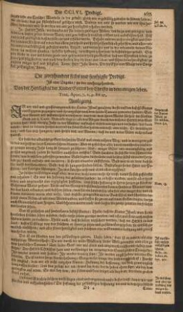 Die zweyhundert sechs und funfzigste - zweyhundert und sechzigste Predigt.