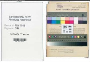 Entnazifizierung Theodor Schoofs , geb. 13.05.1897 (Richtmeister)