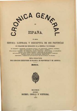 Crónica de la provincia de Murcia