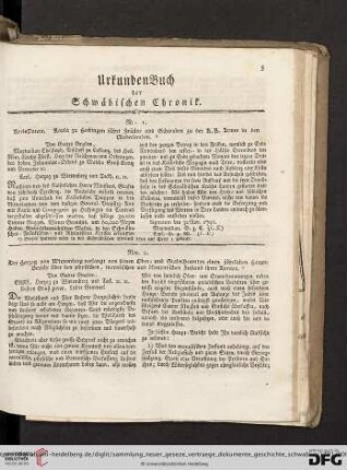 UrkundenBuch der Schwäbischen Chronik