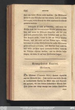 Neunzehntes Kapitel. Melonen.