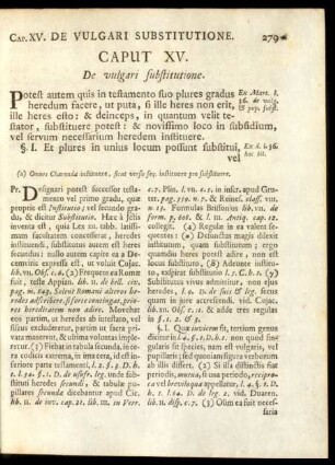 Caput XV. De vulgari substitutione