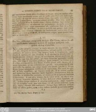 §. XII. Sta Sta, eidemque congruens Religio Christiana, miraculis est confirmata, adeoque tertius illi quoque competit religionis divinae character.