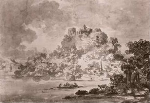 Gebirgige Flußlandschaft