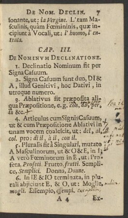 Cap. III. De Nominum Declinatione.