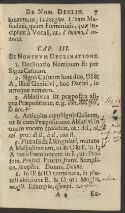 Cap. III. De Nominum Declinatione.