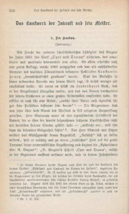 530-546 Das Kunstwerk der Zukunft und sein Meister : Fortsetzung