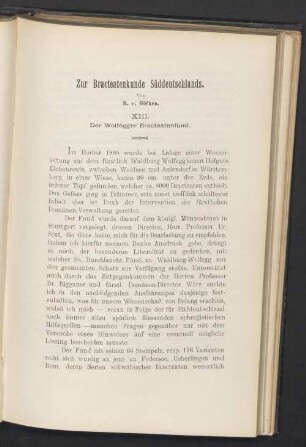 Zur Bracteatenkunde Süddeutschlands