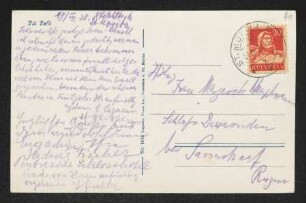 Brief von Hedwig Fischer und Samuel Fischer an Margarete Hauptmann