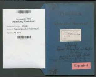 Bezirksverein vom Roten Kreuz für den Regierungsbezirk Aachen. Bd. 1