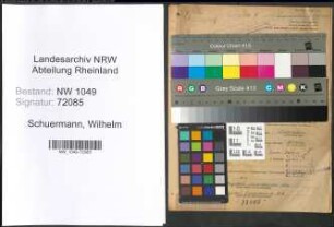 Entnazifizierung Wilhelm Schuermann , geb. 14.12.1888 (Lehrer)