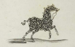 Ein Pferd aus Blattornamenten