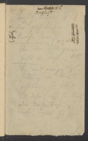 Konversationsheft 117 (etwa 7. August - etwa 14. August 1826)