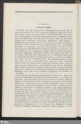15. Kapitel. Reformvorschläge