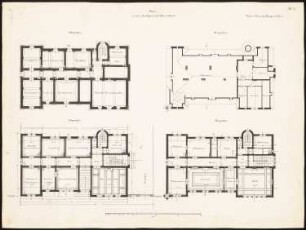 Landratsamt (Kreishaus), Zell/Mosel: Grundrisse, KG, EG, OG, DG 1:100