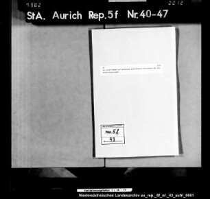 Der Stadt Emden zur Bezahlung präsentierte Rechnungen für die Besatzungstruppen