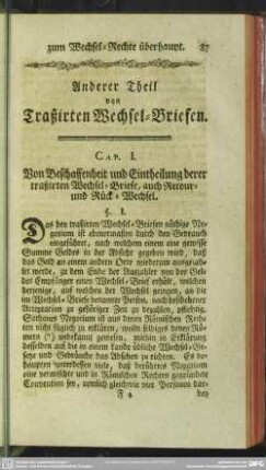 Anderer Theil von Traßirten Wechsel-Briefen