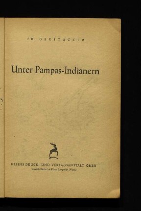 Unter Pampas-Indianern